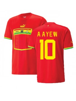 Ghana Andre Ayew #10 Replika Borta Kläder VM 2022 Kortärmad